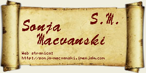 Sonja Mačvanski vizit kartica